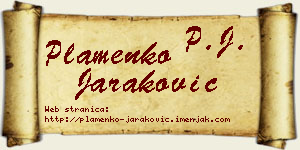 Plamenko Jaraković vizit kartica